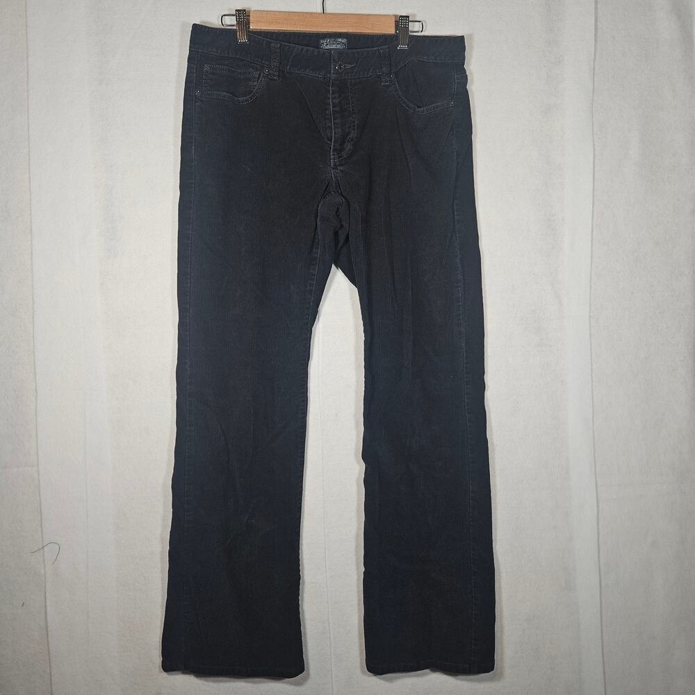 Polo Jeans Co. Ralph Lauren Black Corduroy Bootcut Pants Women's Size 12/32